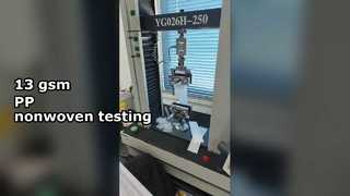 स्क्वायर पैटर्न 15 जीएसएम पीपी गैर बुना तन्यता ताकत परीक्षण